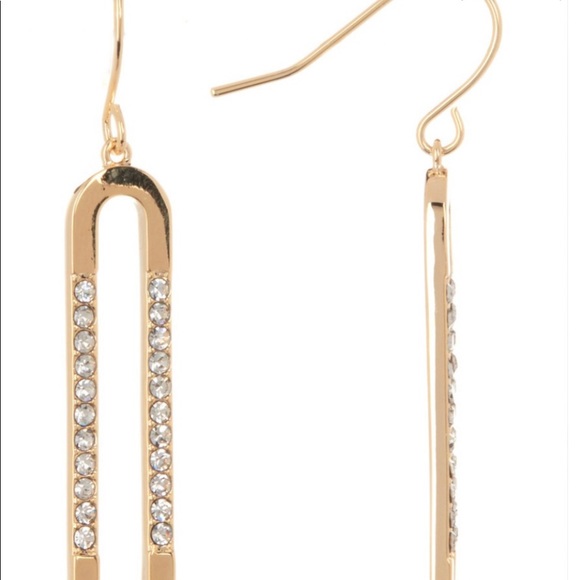 EXCLUSIVE NORDSTROM SMALL EARRINGS PAVE OVAL DROP - Picture 3 of 4